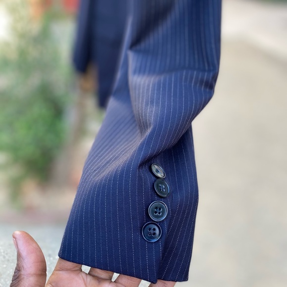 NW Burberrys Nordstrom Pinstripe Sport Coat Sz 42L - Picture 4 of 11